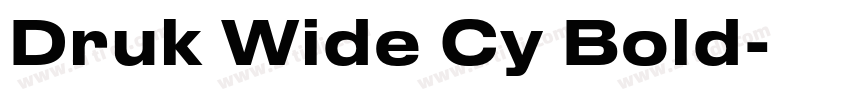 Druk Wide Cy Bold字体转换